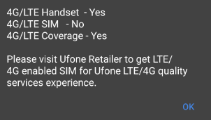 Ufone 4g services in Islamabad