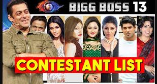 Bigg Boss 13 Contestants Name with Complete Details