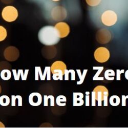 How Many Zeros on 1 Billion