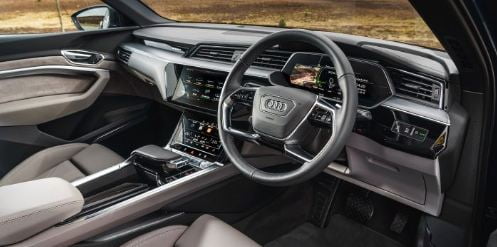 audi electric suv car functions and heading