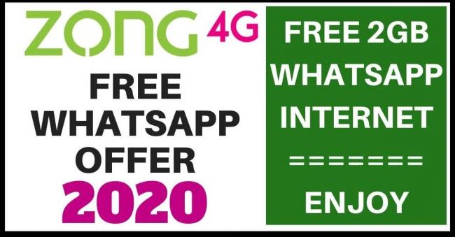 Zong Free WhatsApp code Without Balance 2020