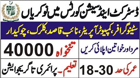 Jobs in Session Court Bahawalpur - How to apply For Latest Govt Jobs in Pakistan