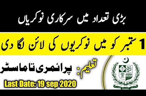 Latest Government jobs in Pakistan All Provinces 2020
