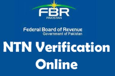 Online NTN Verification FBR in Pakistan by CNIC