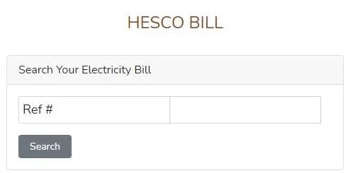 hesco online bill check code