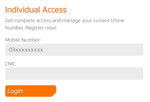 Ufone certificate - Individual Access