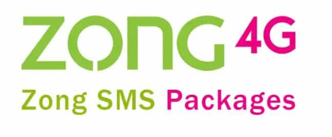 Zong 4G SMS Packages Daily weekly monthly code
